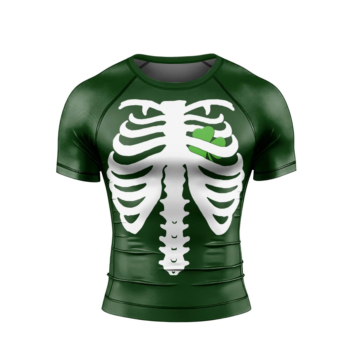 St Patrick's Heart Men's Short Sleeve Rash Guard - BattleFitGear