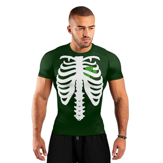 St Patrick's Heart Men's Short Sleeve Rash Guard - BattleFitGear