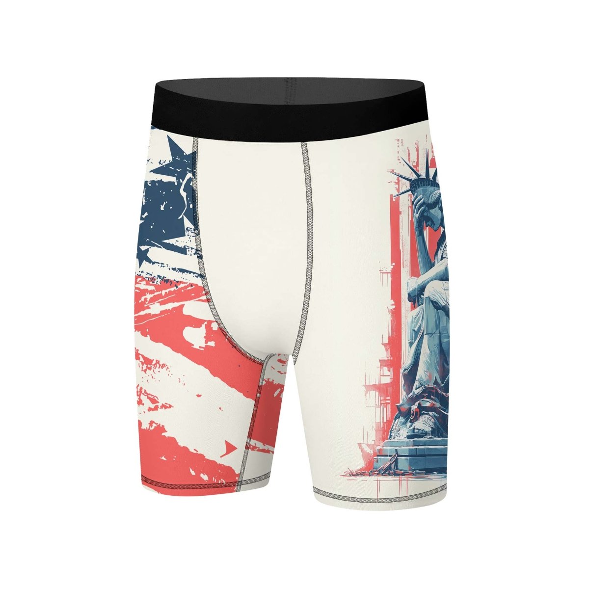 Statue of Liberty in Distress Compression Shorts - BattleFitGear