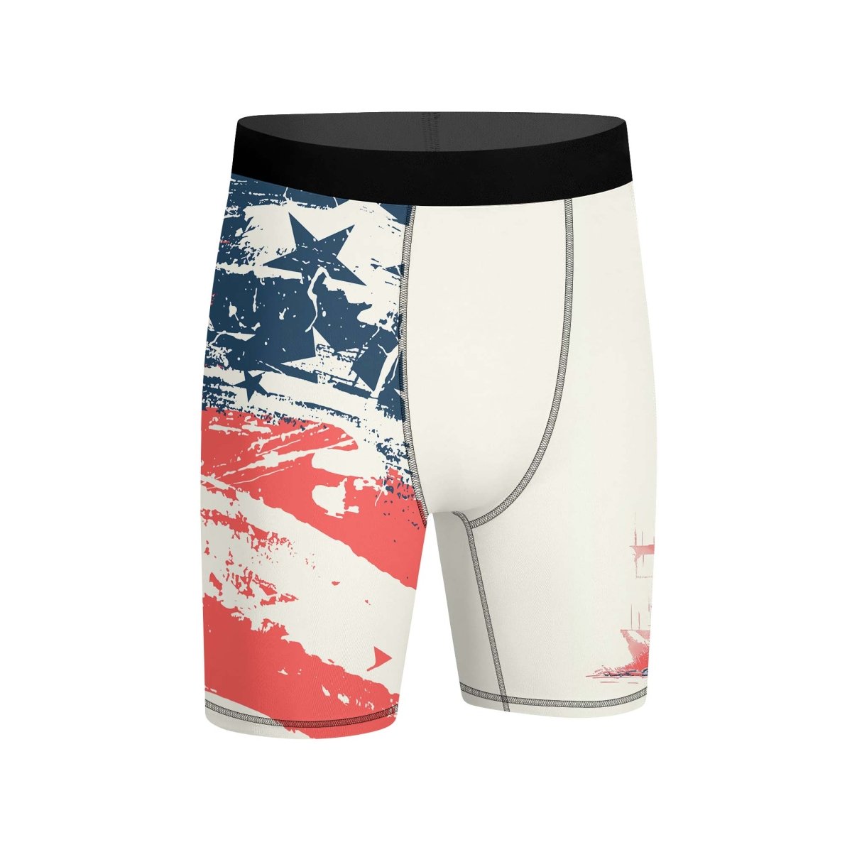 Statue of Liberty in Distress Compression Shorts - BattleFitGear