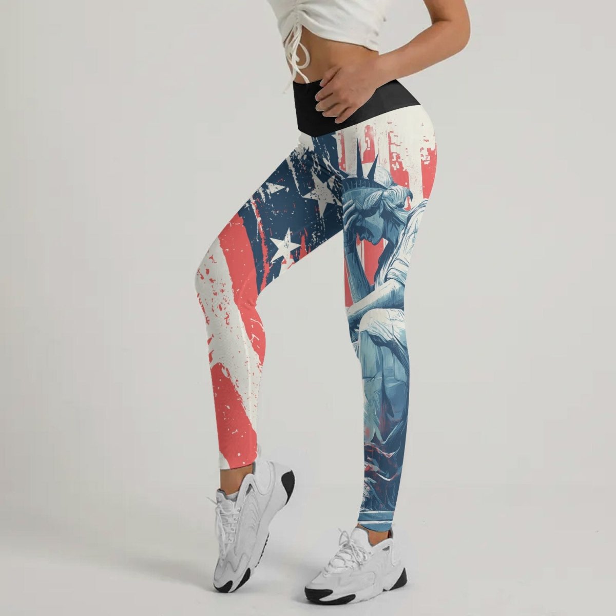 Statue of Liberty in Distress Leggings - BattleFitGear