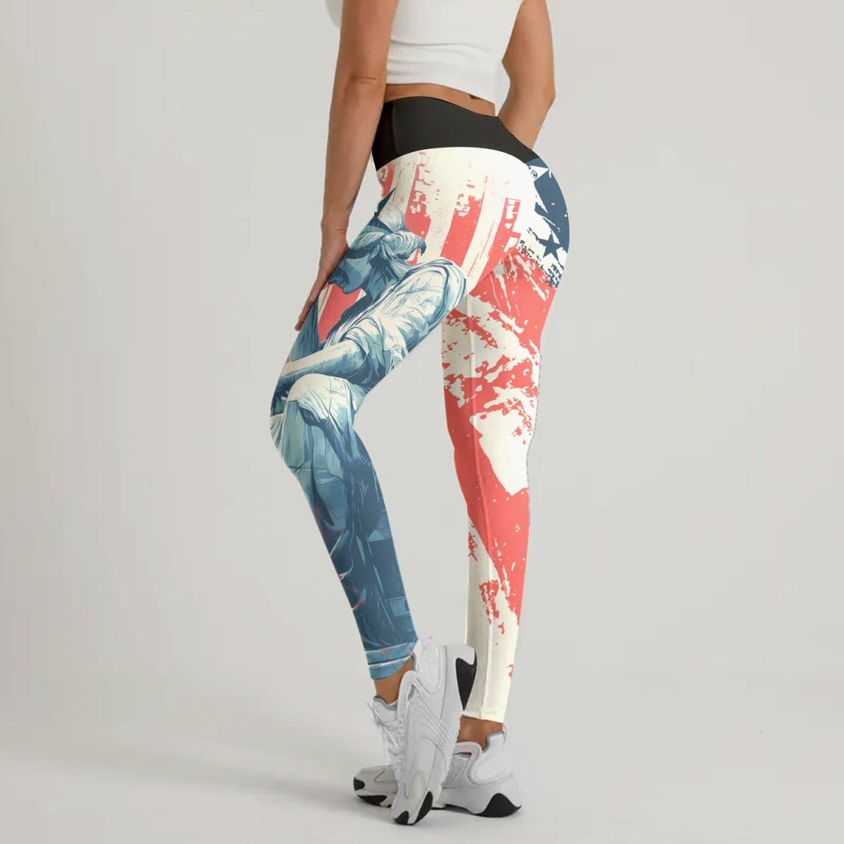 Statue of Liberty in Distress Leggings - BattleFitGear