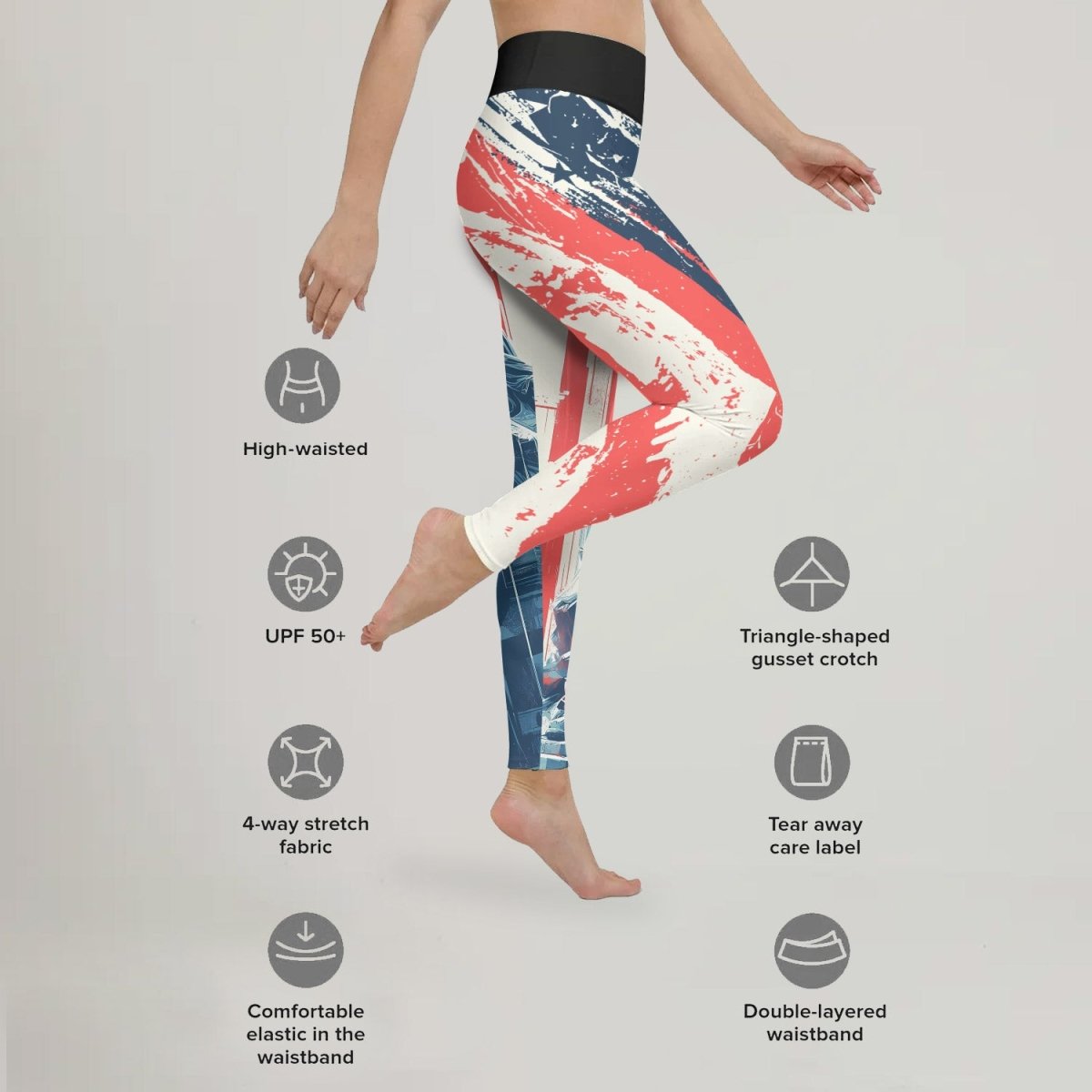 Statue of Liberty in Distress Leggings - BattleFitGear