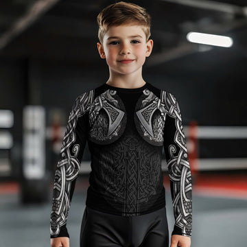 Sword & Shield Viking Kids Rash Guard - BattleFitGear