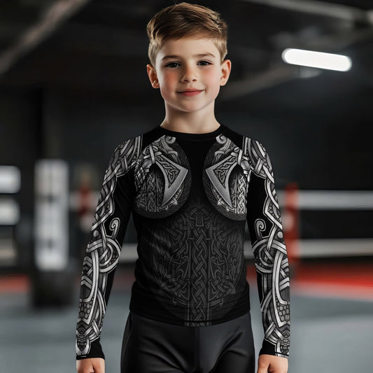 Sword & Shield Viking Kids Rash Guard - BattleFitGear