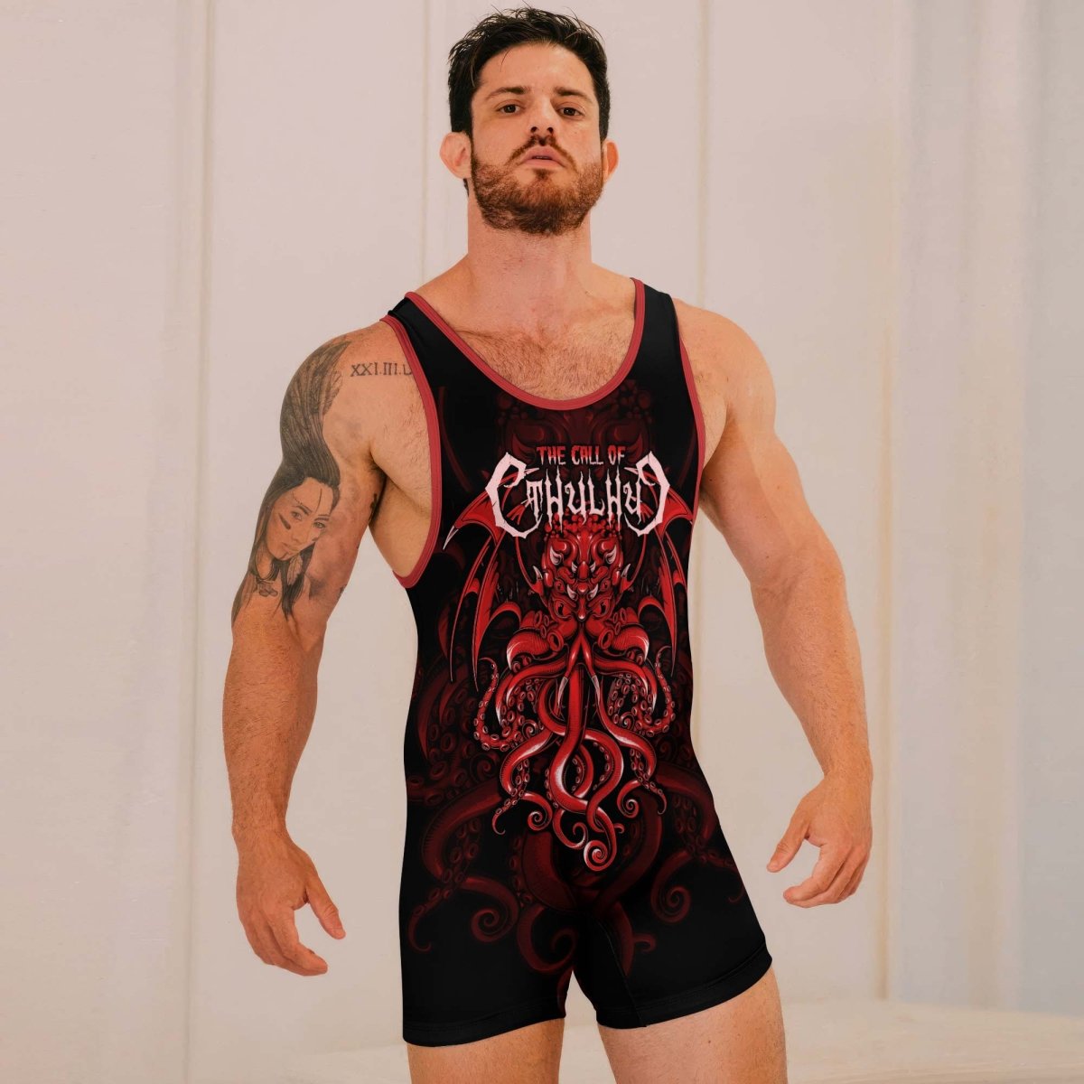 The Call Of Cthulhu RED Wrestling Singlets - BattleFitGear