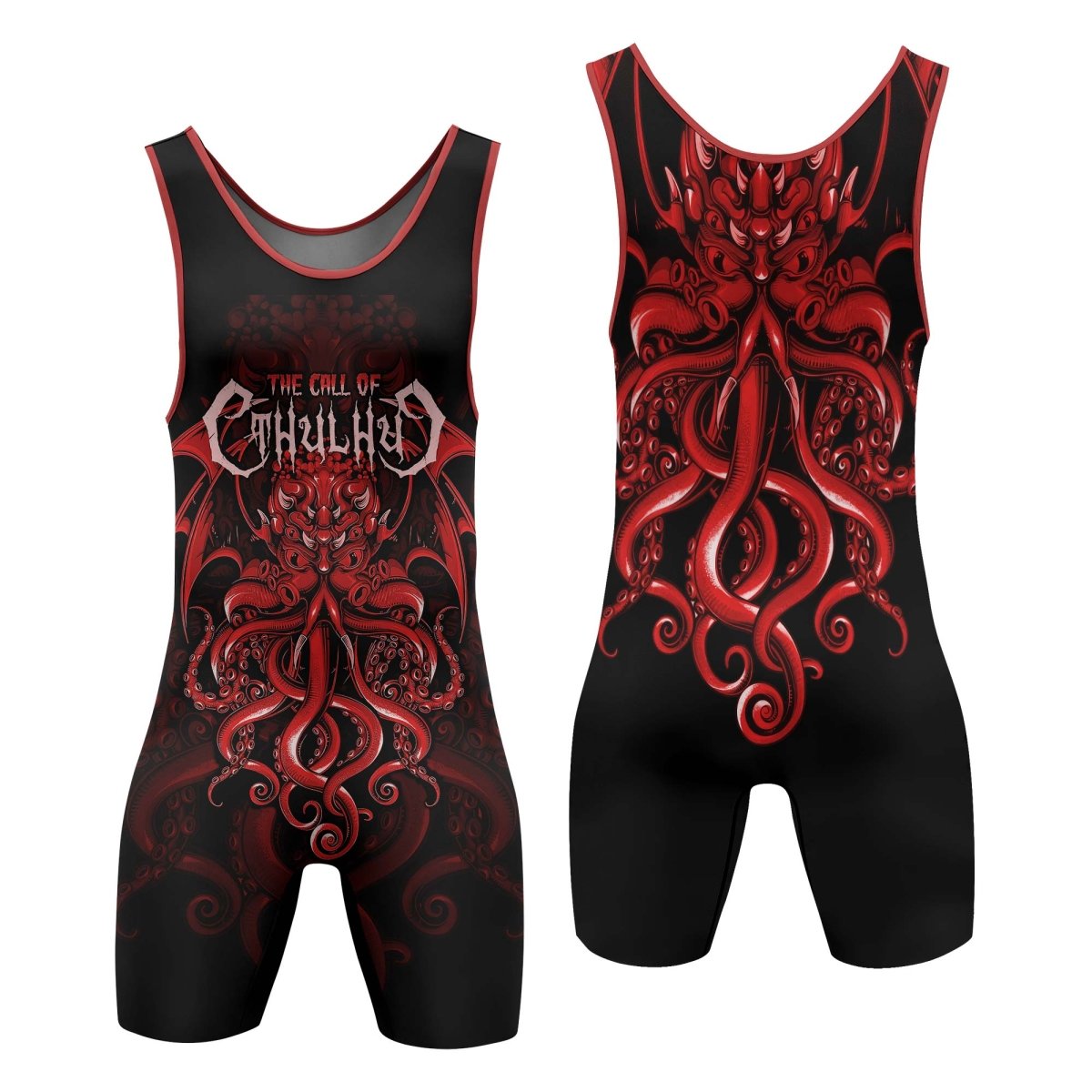 The Call Of Cthulhu RED Wrestling Singlets - BattleFitGear