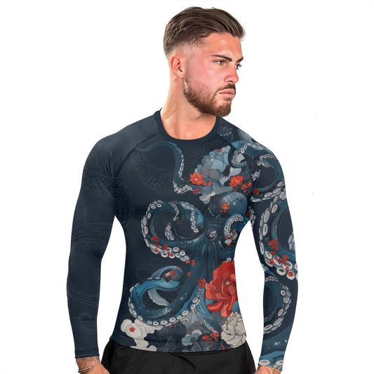 The Kraken's Garden Men's Long Sleeve Rash Guard - BattleFitGear