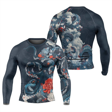 The Kraken's Garden Men's Long Sleeve Rash Guard - BattleFitGear