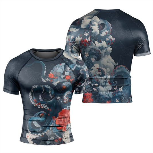 The Kraken's Garden Men's Short Sleeve Rash Guard - BattleFitGear