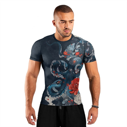 The Kraken's Garden Men's Short Sleeve Rash Guard - BattleFitGear