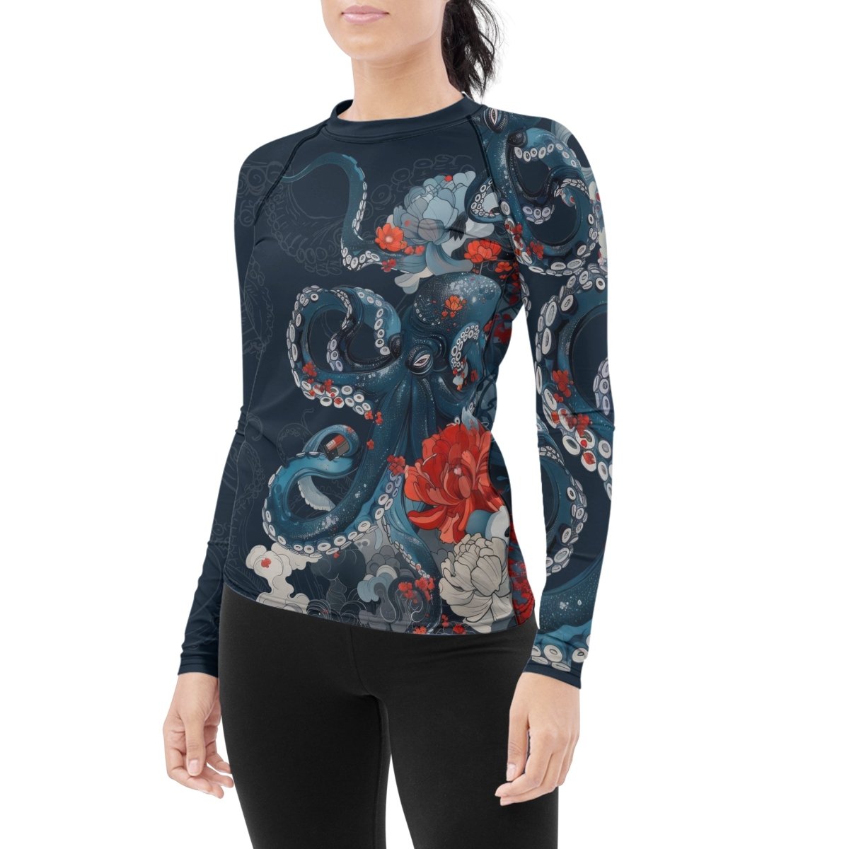 The Kraken's Garden Women's Long Sleeve Rash Guard - BattleFitGear
