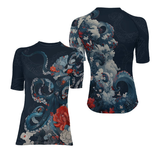 The Kraken's Garden Women's Short Sleeve Rash Guard - BattleFitGear