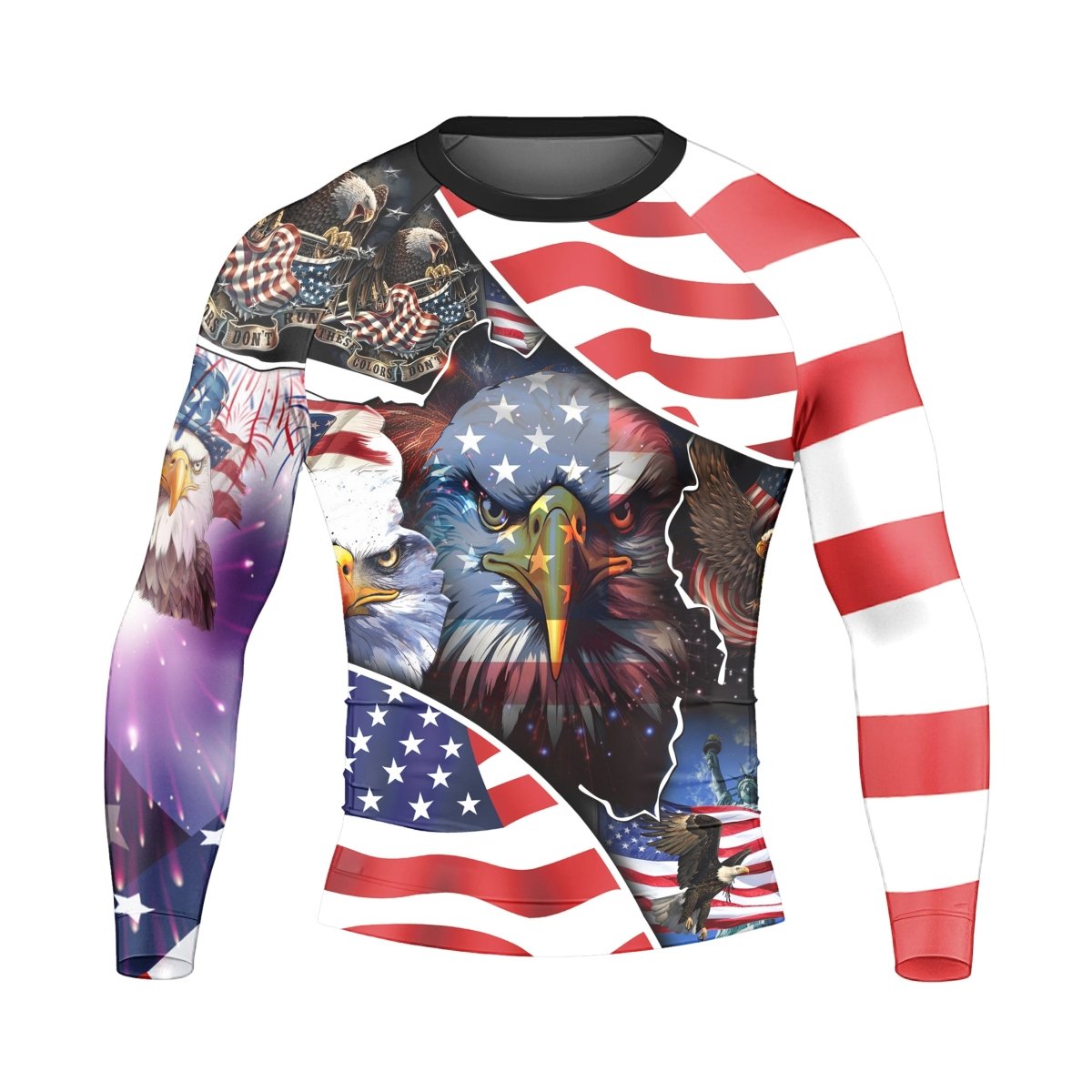 These Colors Don't Run Men's Long Sleeve Rash Guard - BattleFitGear
