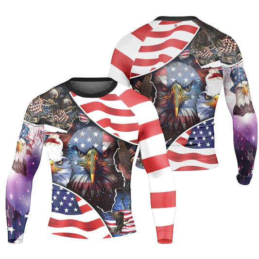 These Colors Don't Run Men's Long Sleeve Rash Guard - BattleFitGear