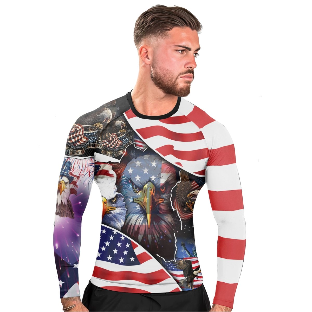 These Colors Don't Run Men's Long Sleeve Rash Guard - BattleFitGear