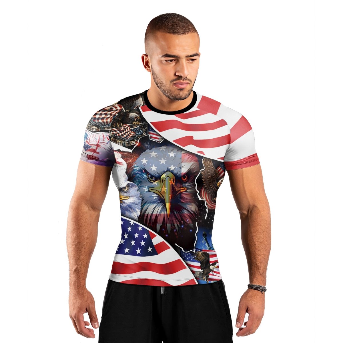 These Colors Don't Run Men's Short Sleeve Rash Guard - BattleFitGear