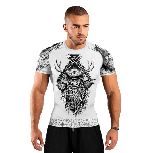 Viking Daddy Men's Short Sleeve Rash Guard - BattleFitGear