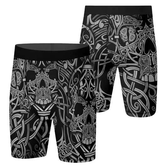 Viking Norse Skull Compression Shorts