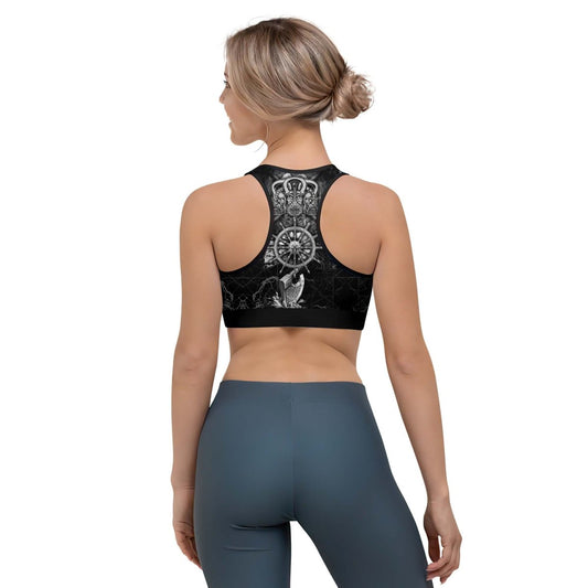 Viking Pirate Ship Women's Padded Sports Bra - BattleFitGear