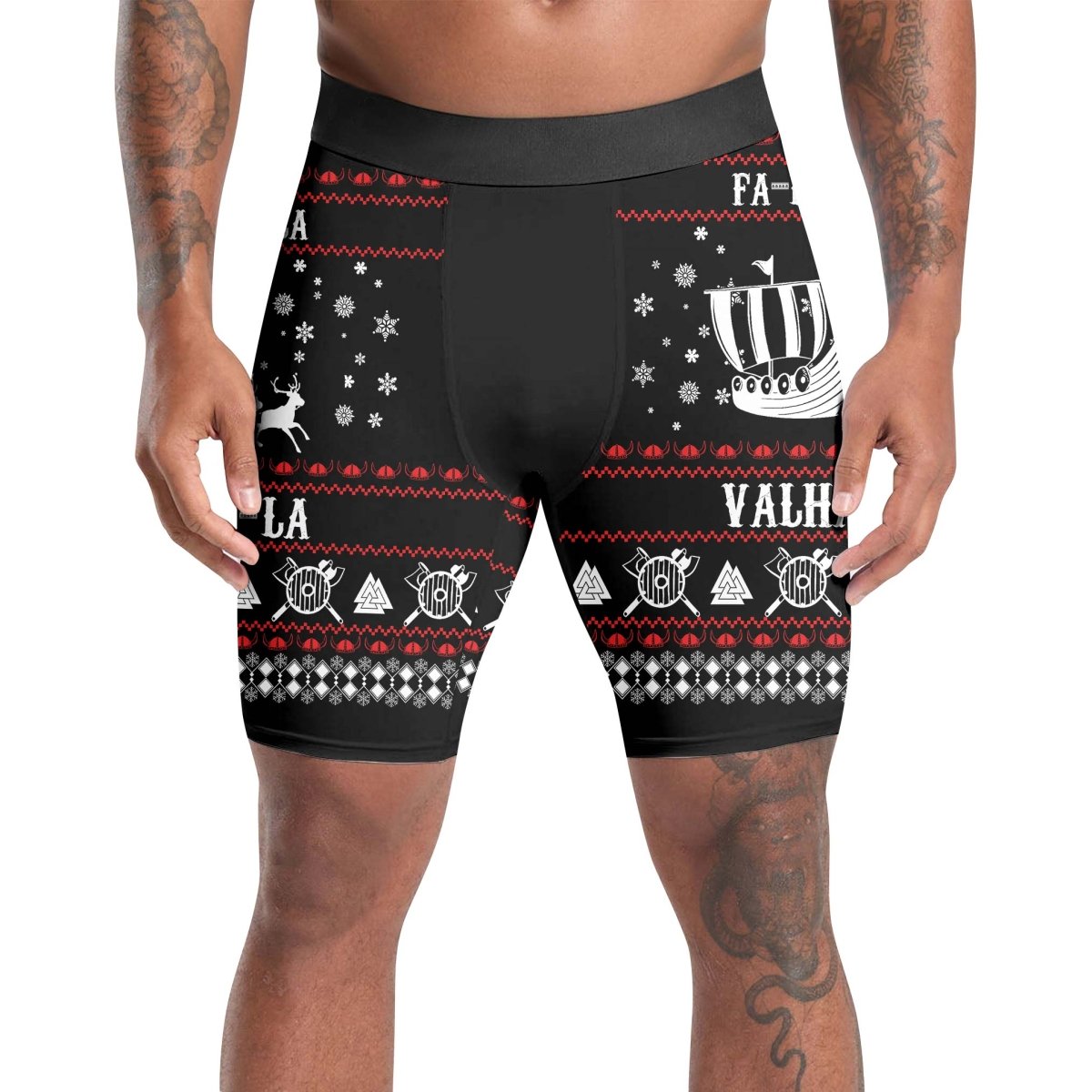 Viking Santa's Sleigh Compression Shorts - BattleFitGear