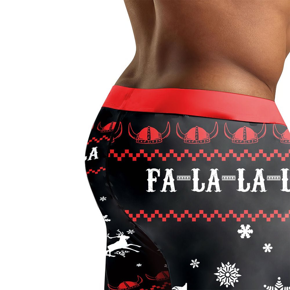 Viking Santa's Sleigh Men's Compression Leggings - BattleFitGear