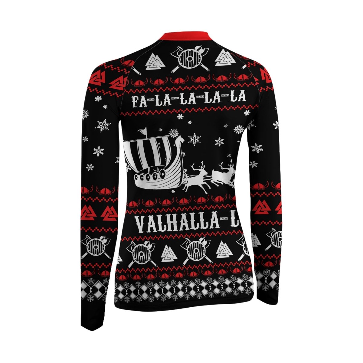 Viking Santa's Sleigh Women's Long Sleeve Rash Guard - BattleFitGear
