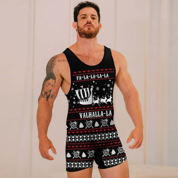 Viking Santa's Sleigh Wrestling Singlets - BattleFitGear