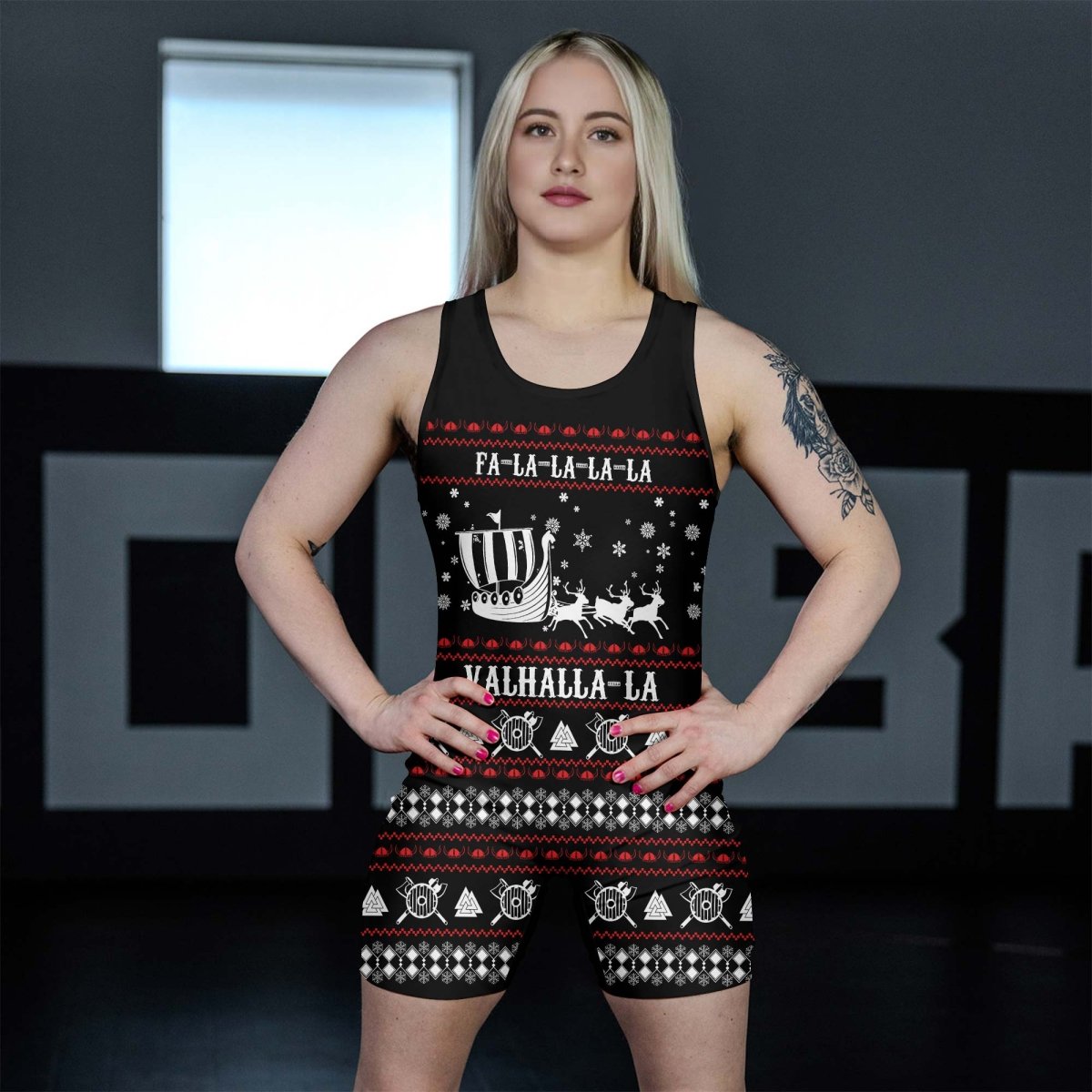 Viking Santa's Sleigh Wrestling Singlets - BattleFitGear