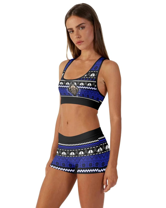 Viking Skull Inside Women's Padded Sports Bra - BattleFitGear