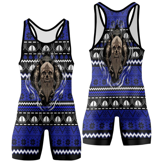 Viking Skull Inside Wrestling Singlets - BattleFitGear