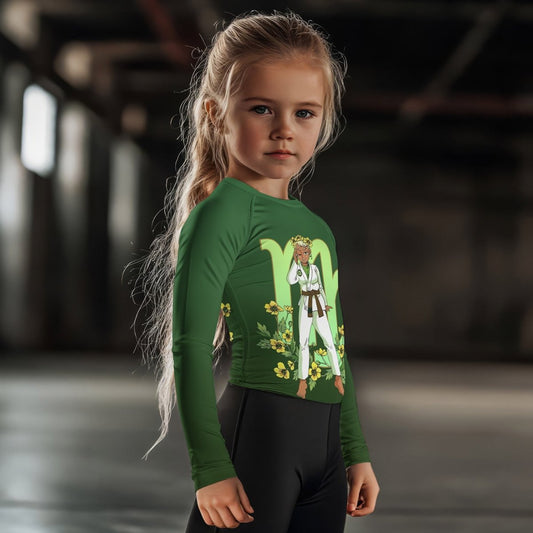 Virgo Zodiac Mom Kids Rash Guard - BattleFitGear