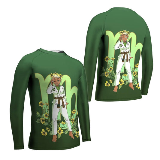 Virgo Zodiac Mom Kids Rash Guard - BattleFitGear