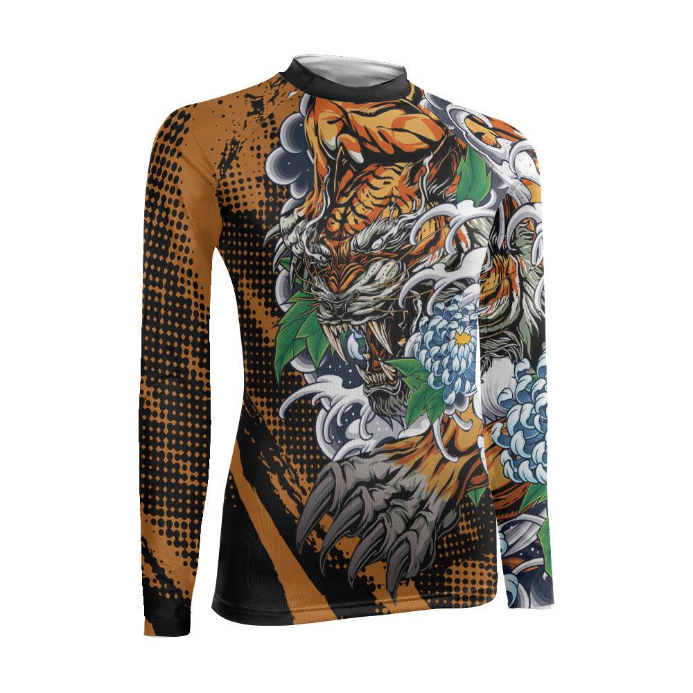 Flower Tiger Women's Long Sleeve Rash Guard