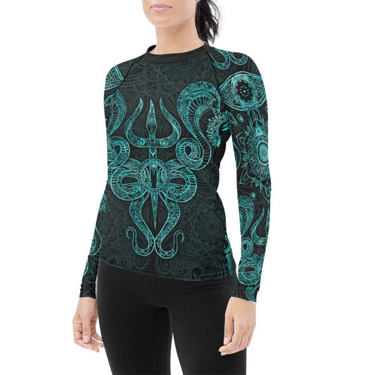 Snake King Vasuki Women's Long Sleeve Rash Guard