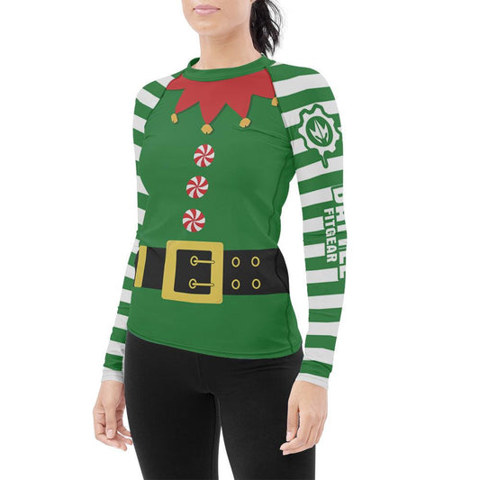 Santa's Elf Women's Long Sleeve Rash Guard