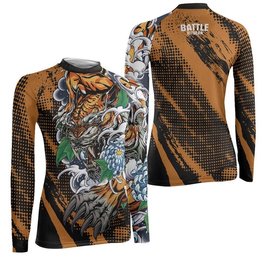 Flower Tiger Women's Long Sleeve Rash Guard