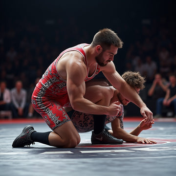 Wrestling Singlet HQ Samurai Crest Mash-Ups: East-West Fusion Singlets Hitting Freestyle Mats