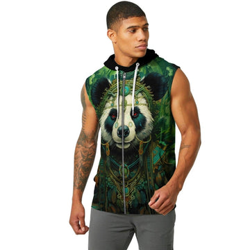 Native Panda Sleeveless Pullover & Zip Hoodie - BattleFitGear