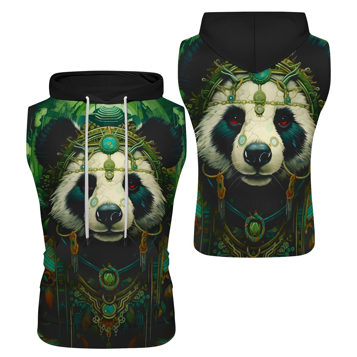 Native Panda Sleeveless Pullover & Zip Hoodie
