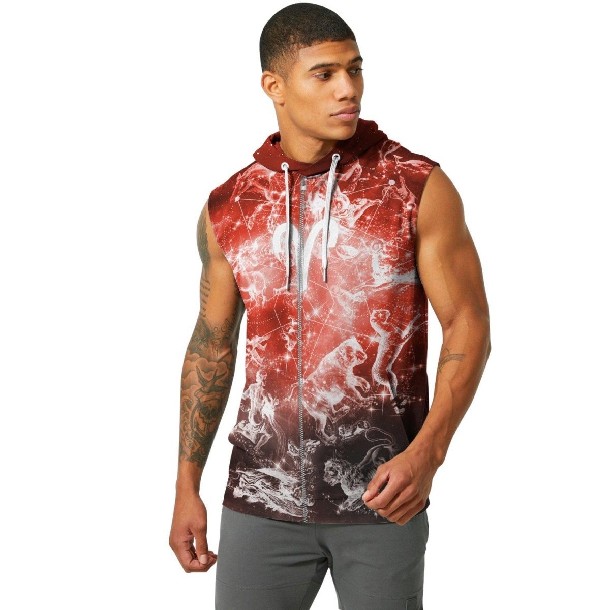 Zodiac Aries Sleeveless Pullover & Zip Hoodie - BattleFitGear