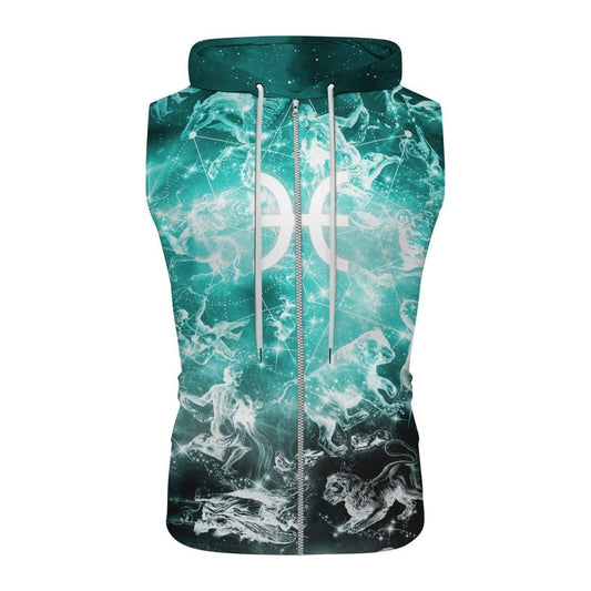 Zodiac Pisces Sleeveless Pullover & Zip Hoodie - BattleFitGear