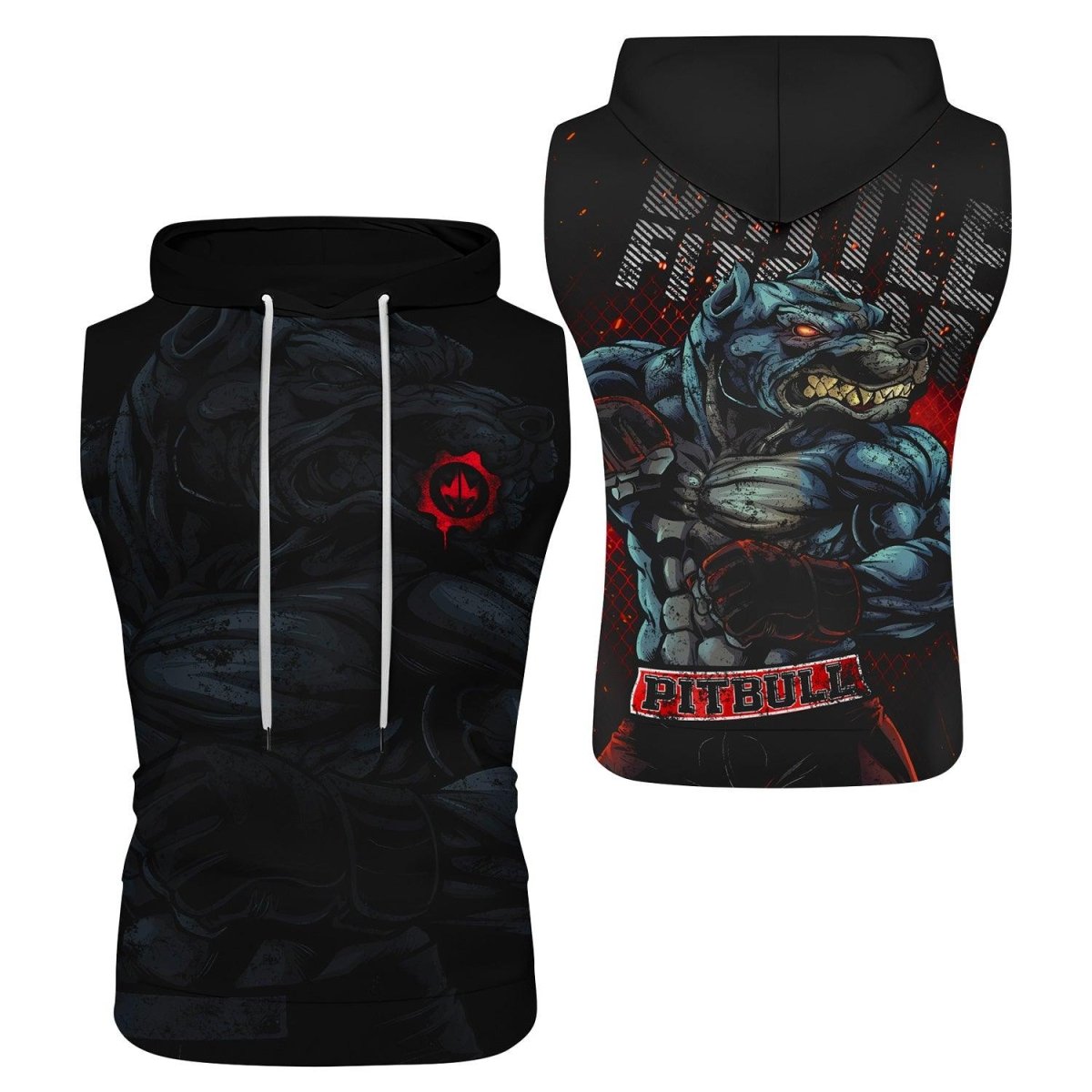 Pitbull Sleeveless Pullover & Zip Hoodie - BattleFitGear