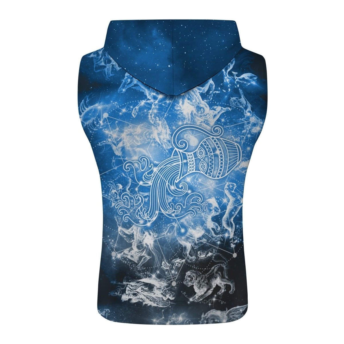 Zodiac Aquarius Sleeveless Pullover & Zip Hoodie - BattleFitGear