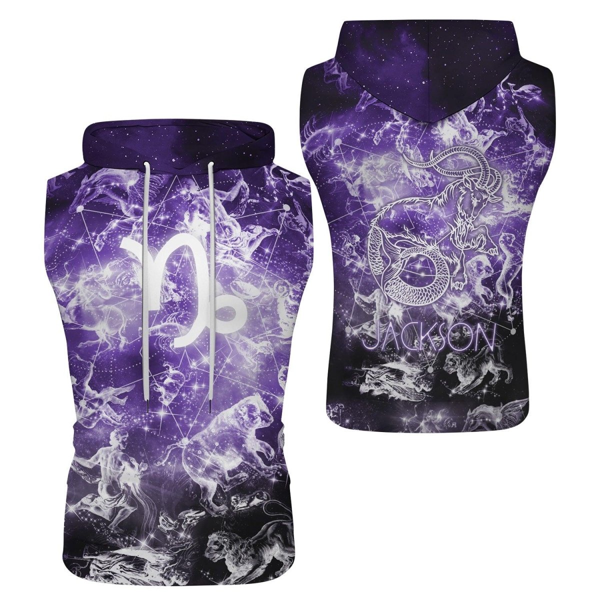 Zodiac Capricorn Sleeveless Pullover & Zip Hoodie - BattleFitGear