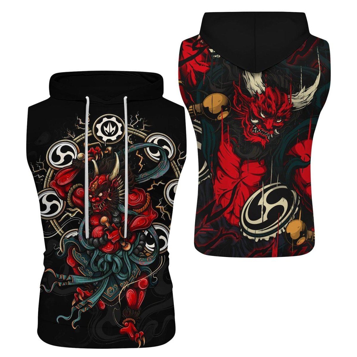 Raijin God Sleeveless Pullover & Zip Hoodie - BattleFitGear