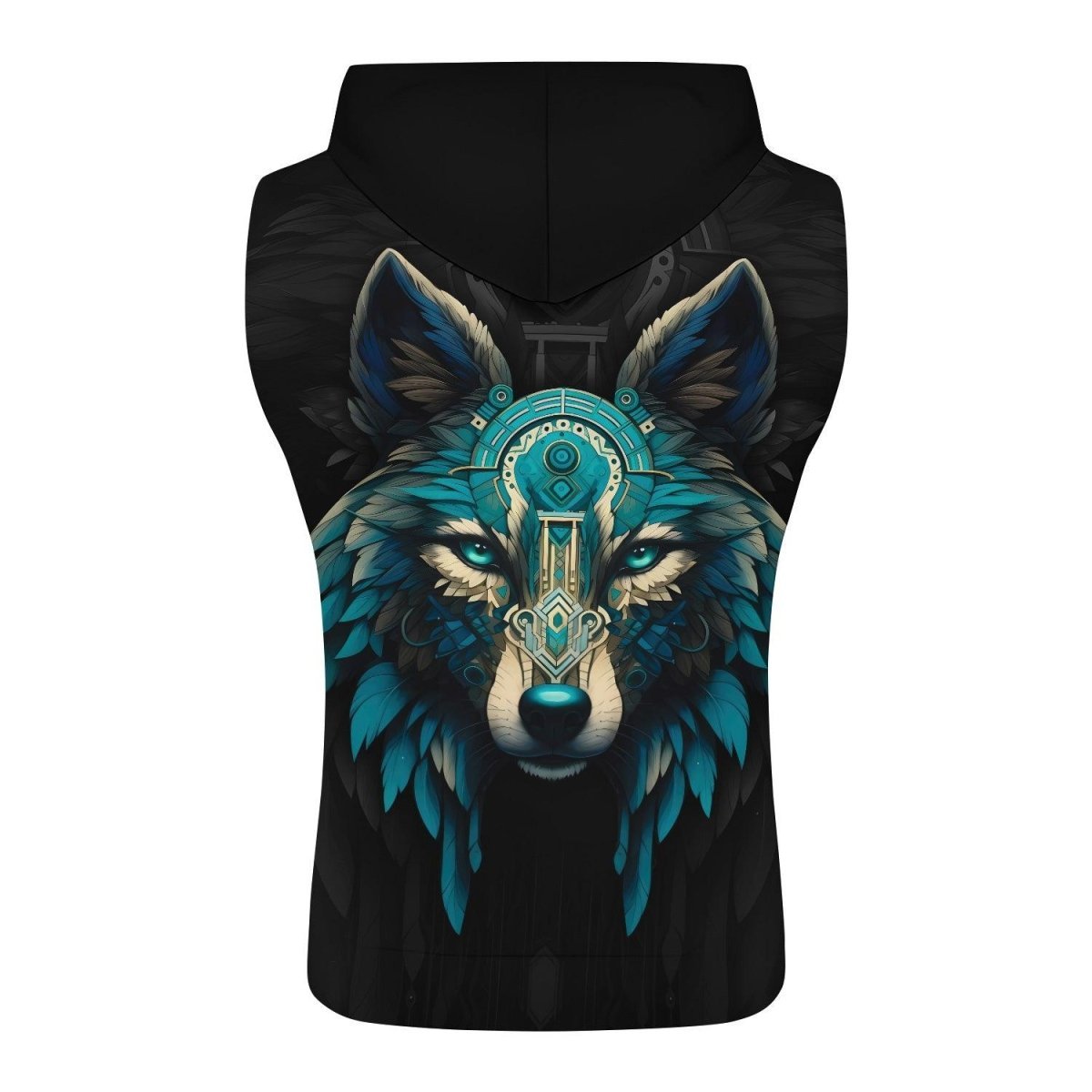 Wolf Tribal Sleeveless Pullover & Zip Hoodie - BattleFitGear