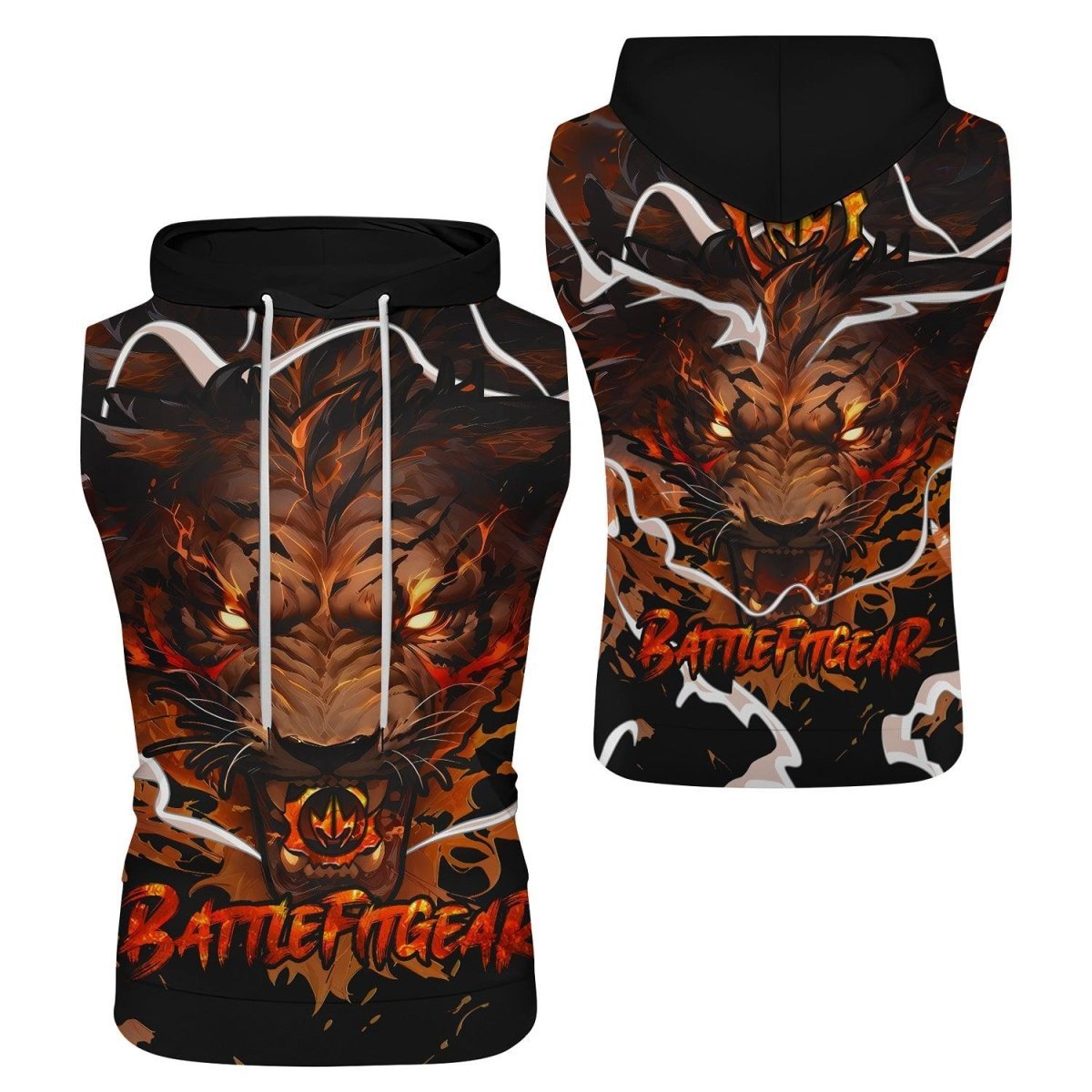 Thunder Lion Sleeveless Pullover & Zip Hoodie - BattleFitGear