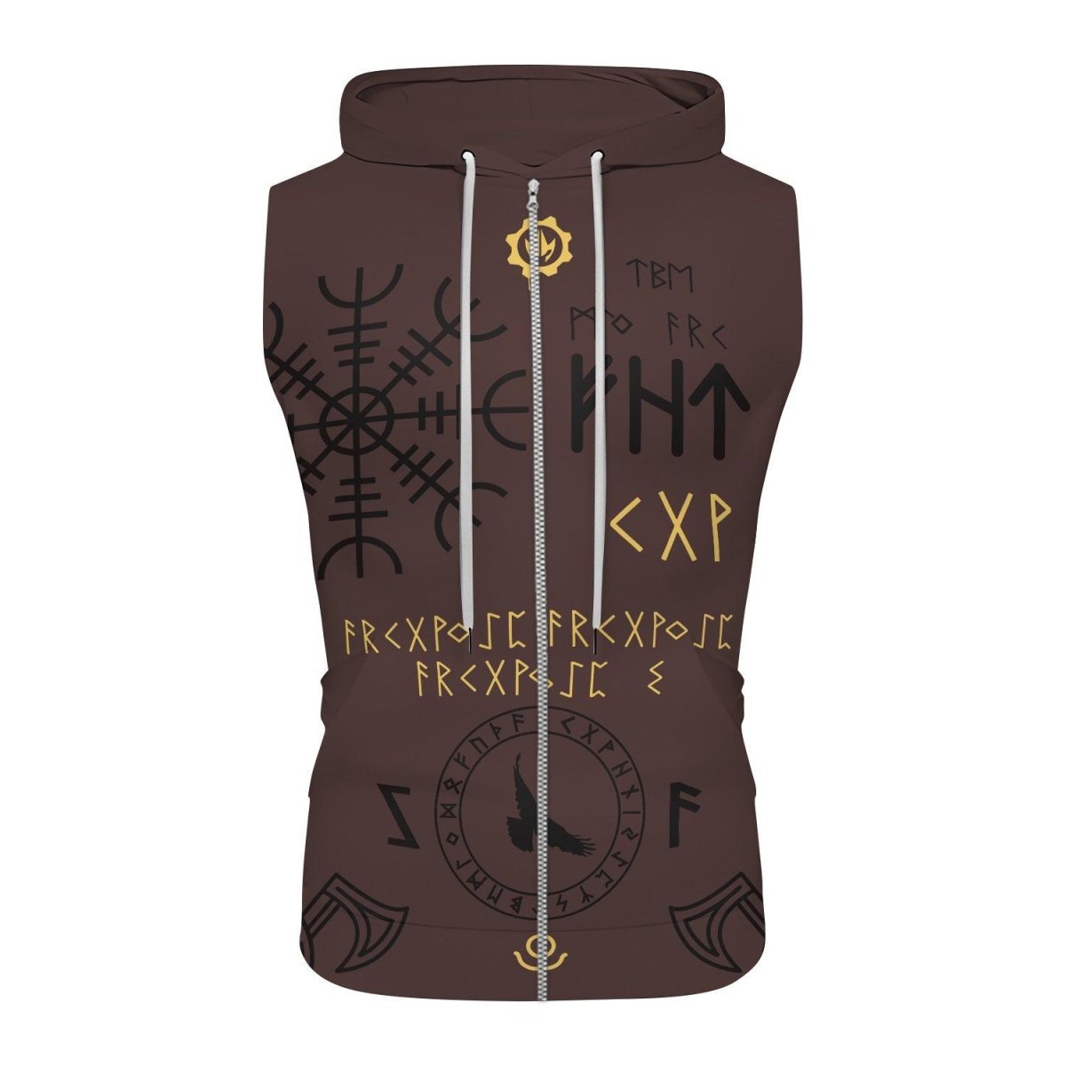 Viking Valhalla Rune Sleeveless Pullover & Zip Hoodie - BattleFitGear