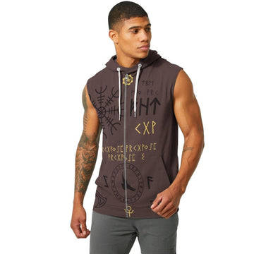 Viking Valhalla Rune Sleeveless Pullover & Zip Hoodie - BattleFitGear